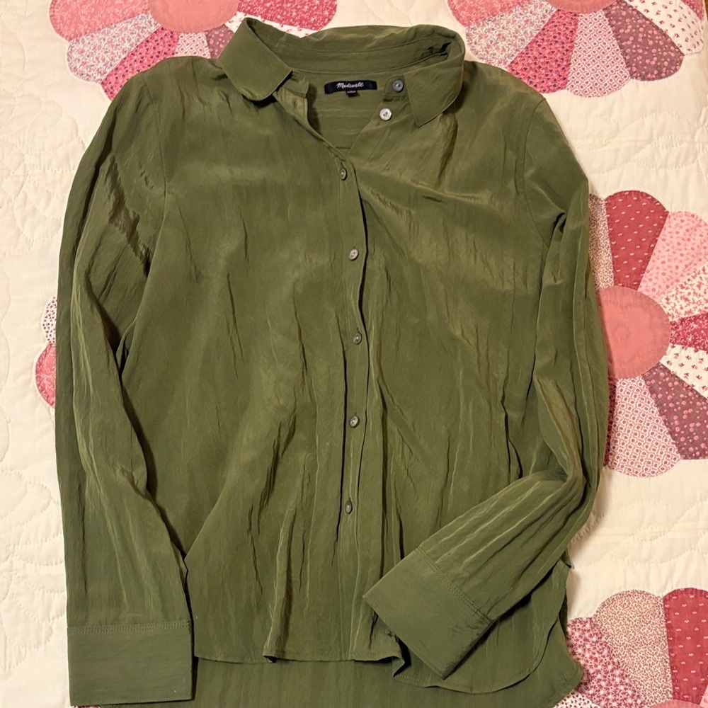 Madewell Olive Button-Down Shirt